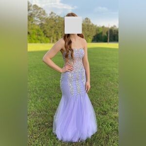 JOVANI 5908 Prom Dress in Lilac/Silver